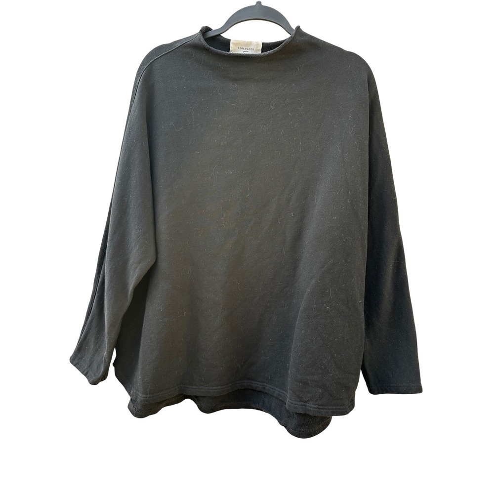 Tuckernuck Pomander Place Oversize Mock Neck Sweatshirt Black Women Medium